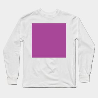 Solid Berry Light Purple  Monochrome Minimal Design Long Sleeve T-Shirt